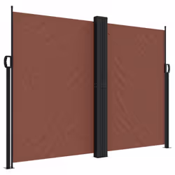 vidaXL Retractable Side Awning Outdoor Privacy Screen Shade Brown 180x1200 cm