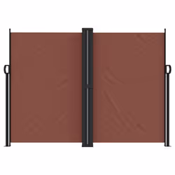 vidaXL Retractable Side Awning Outdoor Privacy Screen Shade Brown 180x1200 cm