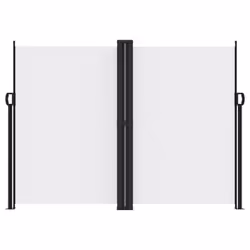vidaXL Retractable Side Awning Outdoor Privacy Screen Balcony Sunshade Shelter - white, 180 x 1200 cm - Additional view 2