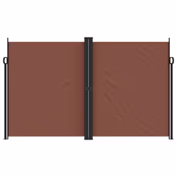 vidaXL Retractable Side Awning Outdoor Privacy Screen Balcony Sunshade Shelter - brown, 200 x 1200 cm - Additional view 2