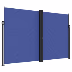 vidaXL Retractable Side Awning Outdoor Privacy Screen Shade Blue 220x1200 cm