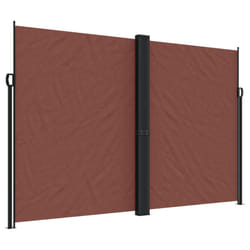 vidaXL Retractable Side Awning Outdoor Privacy Screen Shade Brown 220x600 cm