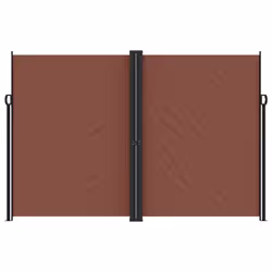 vidaXL Retractable Side Awning Outdoor Privacy Screen Shade Brown 220x600 cm