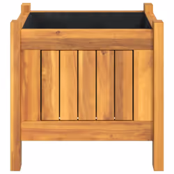 vidaXL Garden Planter with Liner Outdoor Flower Pot Box Solid Wood Acacia - 31 x 31 x 30 cm - Additional view 4