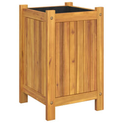 vidaXL Garden Planter with Liner Outdoor Flower Pot Box Solid Wood Acacia - 31 x 31 x 50 cm