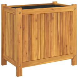vidaXL Garden Planter with Liner Outdoor Flower Pot Box Solid Wood Acacia - 54 x 31 x 50 cm