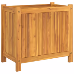 vidaXL Garden Planter with Liner Outdoor Flower Pot Box Solid Wood Acacia - 54 x 31 x 50 cm - Additional view 4