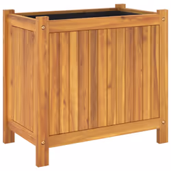 vidaXL Garden Planter with Liner Outdoor Flower Pot Box Solid Wood Acacia - 54 x 31 x 50 cm - Additional view 6