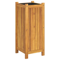 vidaXL Garden Planter with Liner Outdoor Flower Pot Box Solid Wood Acacia - 31 x 31 x 75 cm