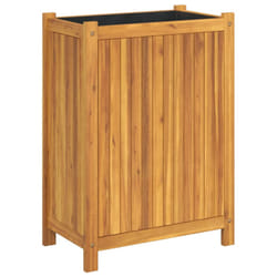 vidaXL Garden Planter with Liner Outdoor Flower Pot Box Solid Wood Acacia - 54 x 31 x 75 cm