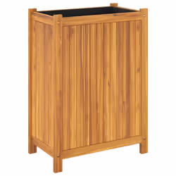 vidaXL Garden Planter with Liner Outdoor Flower Pot Box Solid Wood Acacia - 54 x 31 x 75 cm - Additional view 6