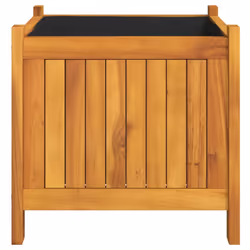 vidaXL Garden Planter with Liner Outdoor Flower Pot Box Solid Wood Acacia - 42 x 42 x 40 cm - Additional view 5