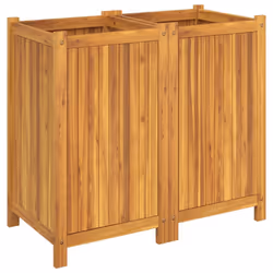 vidaXL Garden Planter with Liner Outdoor Flower Pot Box Solid Wood Acacia - 80 x 42 x 75 cm - Additional view 4