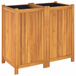 vidaXL Garden Planter with Liner Outdoor Flower Pot Box Solid Wood Acacia - 80 x 42 x 75 cm - Additional view 6