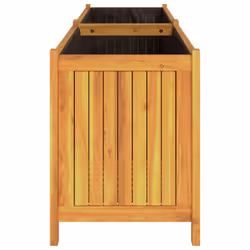 vidaXL Garden Planter with Liner Outdoor Flower Pot Box Solid Wood Acacia - 199 x 38,5 x 50 cm - Additional view 5
