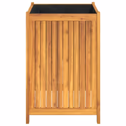 vidaXL Garden Planter with Liner Outdoor Flower Pot Box Solid Wood Acacia - 50 x 50 x 75 cm - Additional view 5