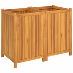 vidaXL Garden Planter with Liner Outdoor Flower Pot Box Solid Wood Acacia - 100 x 50 x 75 cm - Additional view 4