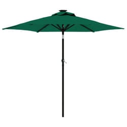 vidaXL Garden Parasol with Steel Pole Patio Umbrella Sun Parasol Bordeaux Red - green