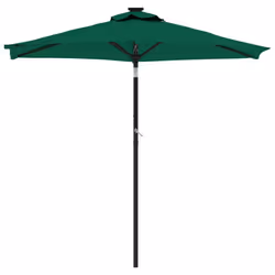 vidaXL Garden Parasol with Steel Pole Patio Umbrella Sun Parasol Bordeaux Red - green