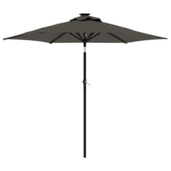 vidaXL Garden Parasol with Steel Pole Patio Umbrella Sun Parasol Bordeaux Red - anthracite