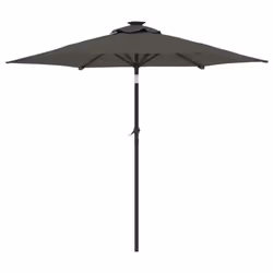 vidaXL Garden Parasol with Steel Pole Patio Umbrella Sun Parasol Bordeaux Red - anthracite - Additional view 4