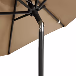 vidaXL Garden Parasol with Steel Pole Patio Umbrella Sun Parasol Bordeaux Red - taupe - Additional view 6