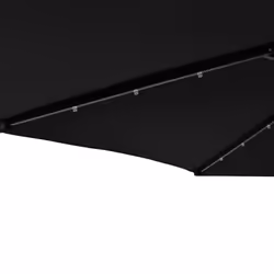 vidaXL Garden Parasol with LEDs and Steel Pole Sun Shade Outdoor Umbrella - black - Additional view 9