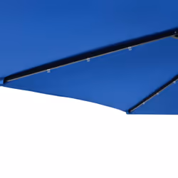 vidaXL Garden Parasol with LEDs and Steel Pole Sun Shade Outdoor Umbrella - azure blue - Additional view 9