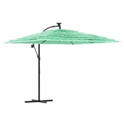 vidaXL Garden Parasol with Steel Pole Outdoor Umbrella Patio Sun Parasol White - green, 269 x 269 x 235 cm