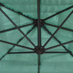 vidaXL Garden Parasol with Steel Pole Outdoor Umbrella Patio Sun Parasol White - green, 269 x 269 x 235 cm - Additional view 8
