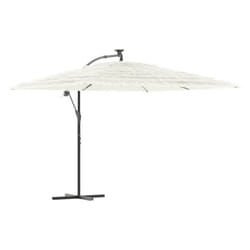 vidaXL Garden Parasol with Steel Pole Outdoor Umbrella Patio Sun Parasol White - white, 290 x 290 x 238 cm