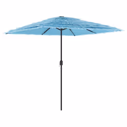 vidaXL Garden Parasol with Steel Pole Outdoor Umbrella Balcony Sun Parasol - blue, 248 x 248 x 248 cm