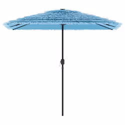 vidaXL Garden Parasol with Steel Pole Outdoor Umbrella Balcony Sun Parasol - blue, 248 x 248 x 248 cm