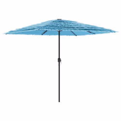 vidaXL Garden Parasol with Steel Pole Outdoor Umbrella Balcony Sun Parasol - blue, 248 x 248 x 248 cm - Additional view 4