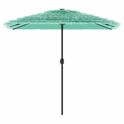 vidaXL Garden Parasol with Steel Pole Outdoor Umbrella Balcony Sun Parasol - green, 248 x 248 x 248 cm - Additional view 2