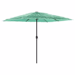 vidaXL Garden Parasol with Steel Pole Outdoor Umbrella Balcony Sun Parasol - green, 248 x 248 x 248 cm - Additional view 4