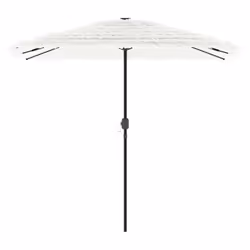 vidaXL Garden Parasol with Steel Pole Outdoor Umbrella Balcony Sun Parasol - white, 248 x 248 x 248 cm - Additional view 2