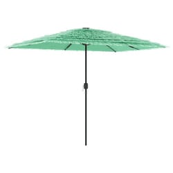 vidaXL Garden Parasol with Steel Pole Outdoor Umbrella Balcony Sun Parasol - green, 300 x 200 x 250 cm