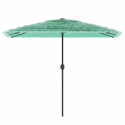 vidaXL Garden Parasol with Steel Pole Outdoor Umbrella Balcony Sun Parasol - green, 300 x 200 x 250 cm