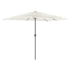 vidaXL Garden Parasol with Steel Pole Outdoor Umbrella Balcony Sun Parasol - white, 300 x 200 x 250 cm