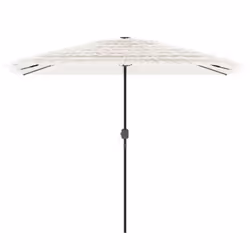 vidaXL Garden Parasol with Steel Pole Outdoor Umbrella Balcony Sun Parasol - white, 300 x 200 x 250 cm