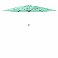 vidaXL Garden Parasol with Steel Pole Outdoor Umbrella Balcony Sun Parasol - green, 223 x 223 x 213 cm - Additional view 4