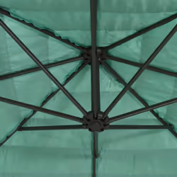 vidaXL Garden Parasol with Steel Pole Outdoor Umbrella Balcony Sun Parasol - green, 223 x 223 x 213 cm - Additional view 7