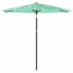 vidaXL Garden Parasol with Steel Pole Outdoor Umbrella Balcony Sun Parasol - green, 268 x 268 x 226 cm - Additional view 2