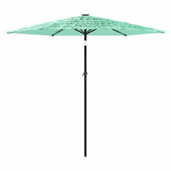 vidaXL Garden Parasol with Steel Pole Outdoor Umbrella Balcony Sun Parasol - green, 268 x 268 x 226 cm - Additional view 4