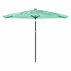 vidaXL Garden Parasol with Steel Pole Outdoor Umbrella Balcony Sun Parasol - green, 288 x 288 x 225 cm - Additional view 2