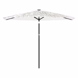 vidaXL Garden Parasol with Steel Pole Outdoor Umbrella Balcony Sun Parasol - white, 288 x 288 x 225 cm - Additional view 2