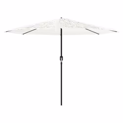 vidaXL Garden Parasol with Steel Pole Outdoor Umbrella Balcony Sun Parasol - white, 324 x 324 x 247 cm - Additional view 2