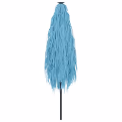 vidaXL Garden Parasol with Steel Pole Outdoor Umbrella Balcony Sun Parasol - blue, 388 x 388 x 248 cm - Additional view 5