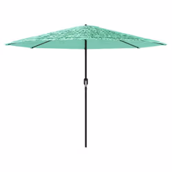 vidaXL Garden Parasol with Steel Pole Outdoor Umbrella Balcony Sun Parasol - green, 388 x 388 x 248 cm - Additional view 2